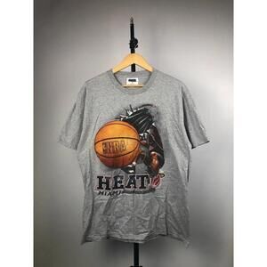 Miami Heat Csa T Shirt Made In Usa Gray L Size Mens